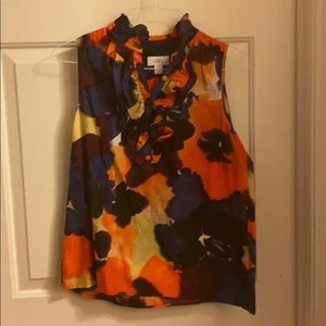 Sleeveless Ann taylor loft silk blouse